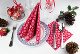 Servilleta Air Soft 40x40cm Rojo Deco. Estrellas, 300uds