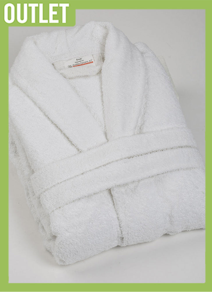 ; White Bathrobe 400g Size XL (100% Cotton)