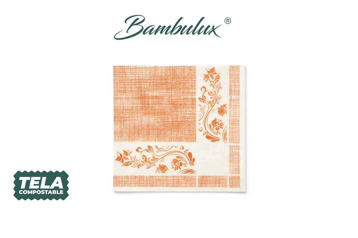 Servilleta Bambulux 40x40cm Deco. Venecia Terra, 480uds