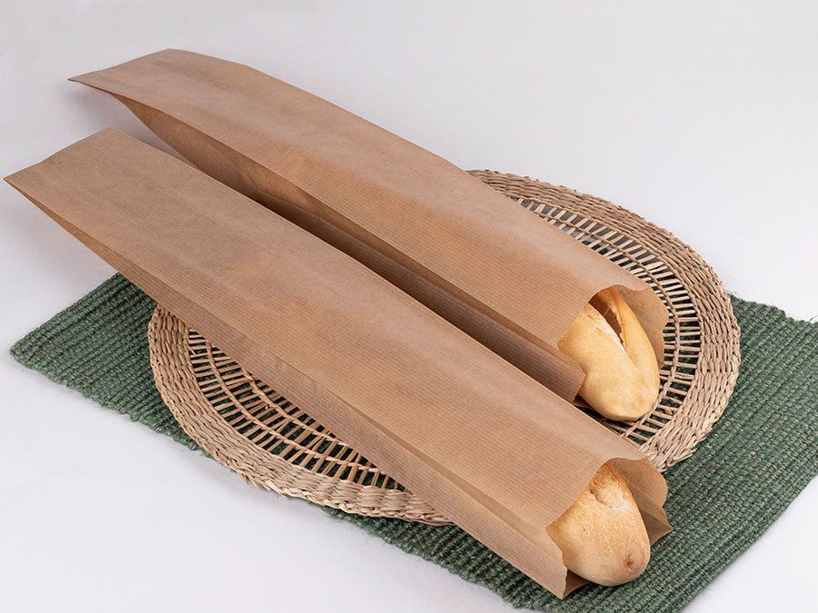 Sac Papel 9+5x58cm 35gr. Kraft Verjurado 1.000 uds.