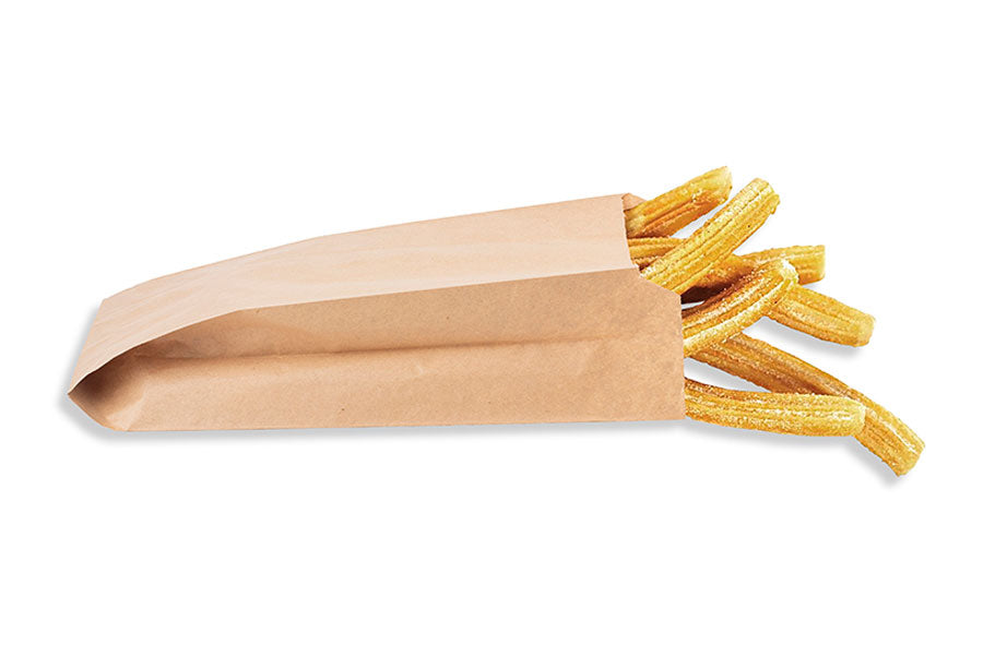 Sac en papier anti-graisse Eco Nature 18+7x32cm 35gr 1.000 uds.