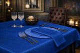 Mantel Tela Raso Satén 150x150cm Color Azul (50% Poliéster / 50% Algodón)