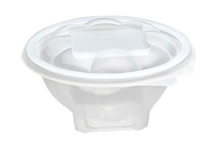 ; Hinged lid salad bowl container -Pet- 250cc 75 units (-15ºC to +55ºC)