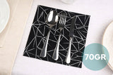 Serv. Softex 48x48cm 70gr 400ud. Noir Déco. Funky