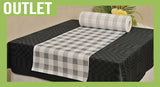 ;Rollo Novotex 0,40x48m Blanco Déco. Cuadros Negro OUTLET