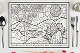 Cheminée Papel 28x40,5cm 80gr Déco. Paysage Impresion Offset 500uds