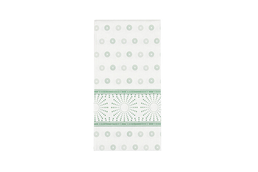 Servilleta Bambulux 48x48cm Pleg. 1/8 Deco. Esferas Verde, 300uds