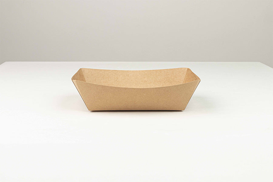 Barquette Kraft anti-graisse 222x140x60mm (2pq x 150u) 
