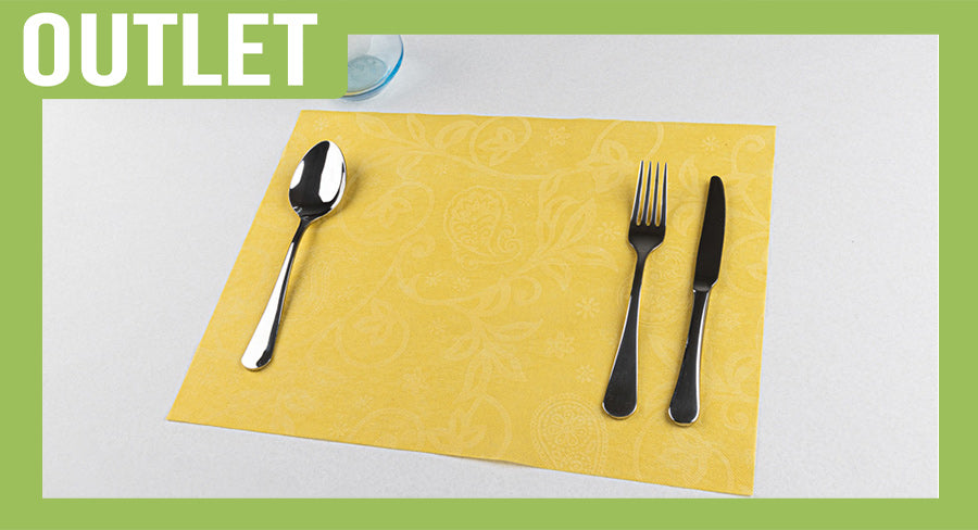 Novotex Yellow Tablecloth 30x40 500 units Deco. White Cashmere