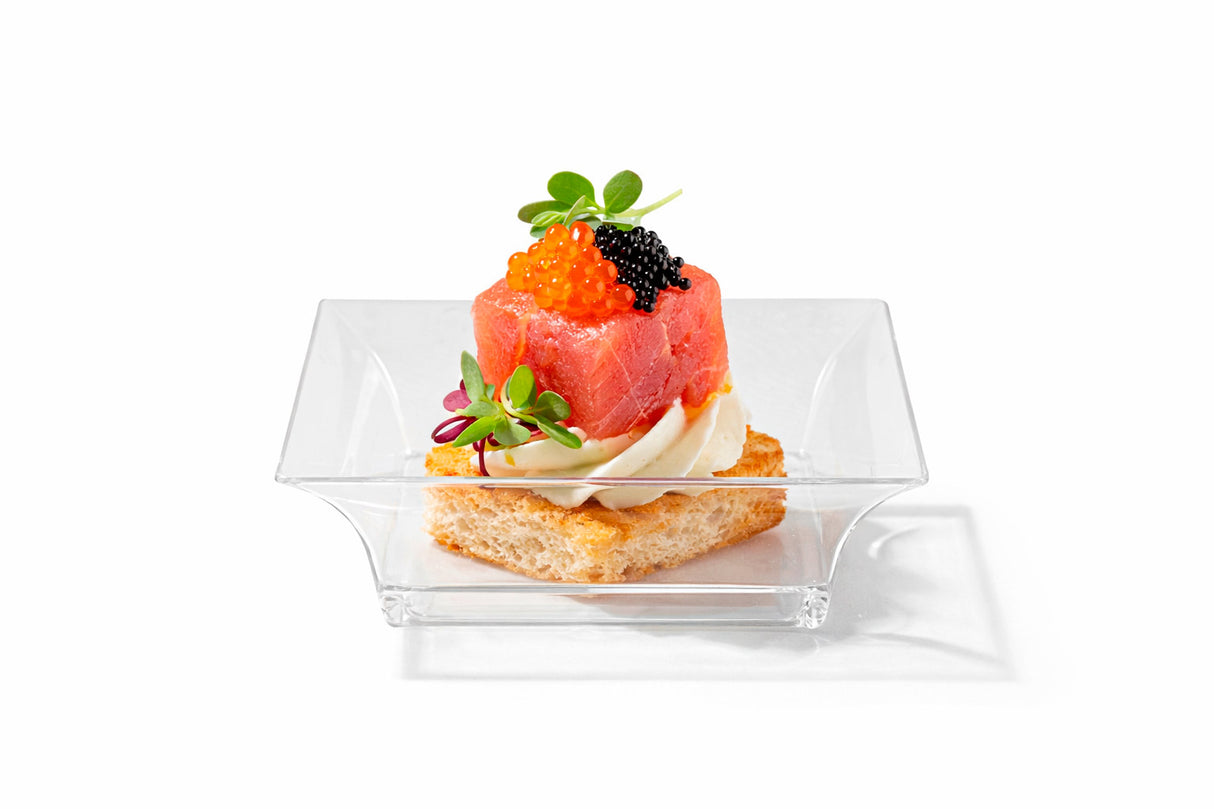 Miniatura Plato Cuadrado Transp. PS