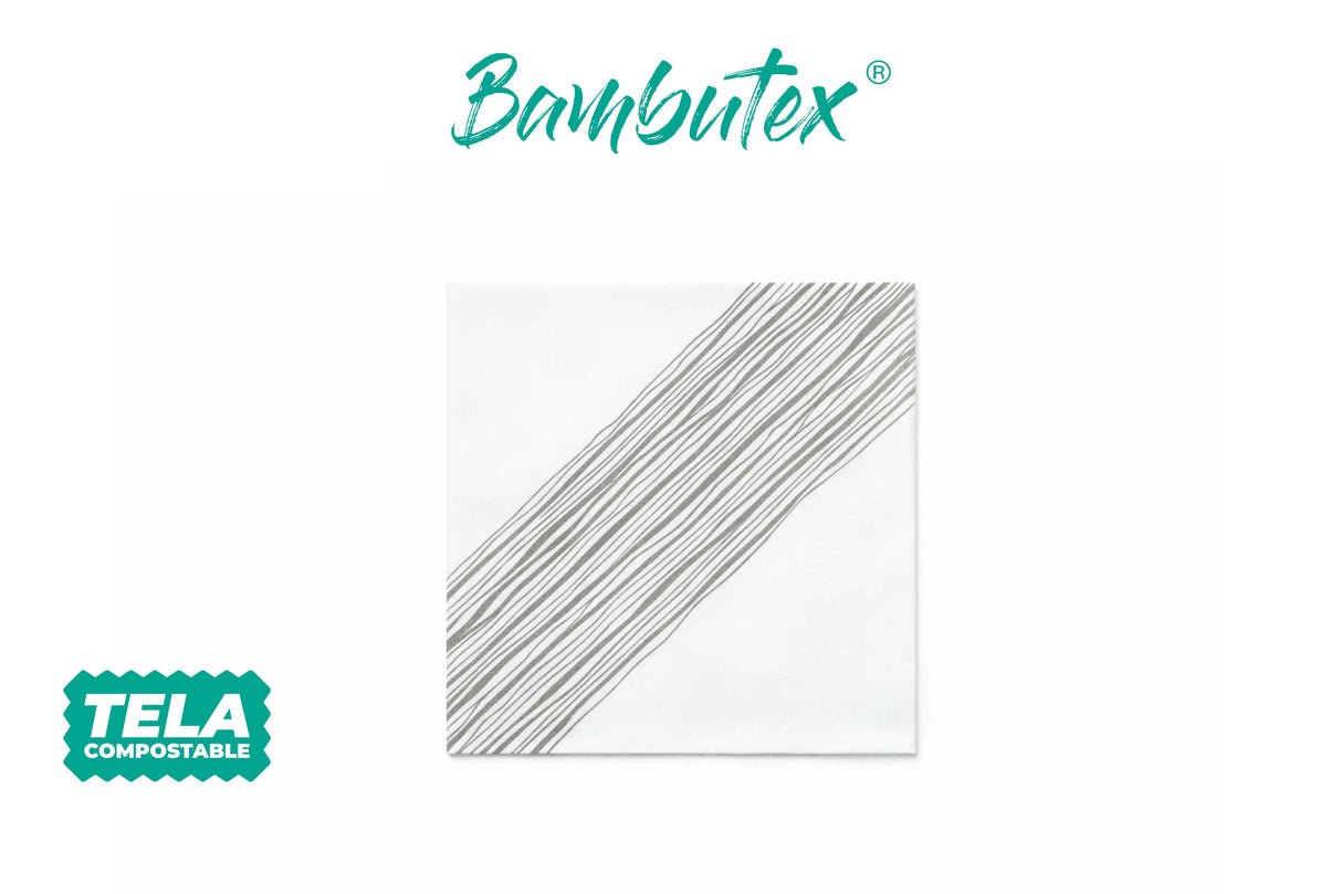 Servilleta Bambutex 40x40cm Deco. Ibiza Negro, 600uds