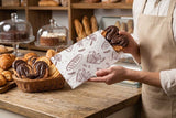 Bolsa Papel 12+6x20cm 40gr. Blanco Deco. Bakery