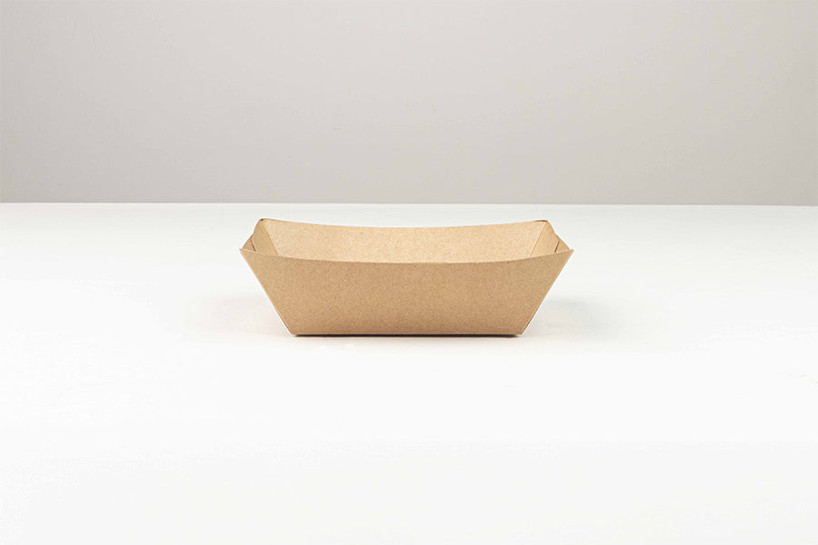 Anti-grease Kraft tray 195x135x55mm (4pq x 150u)