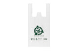 Bolsa Plástico Asa Camiseta 30x40cm 50µm Reciclada 70% Blanca, 20pq x 1kg