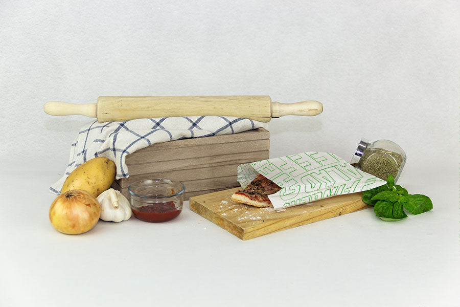 Bolsa Papel Antigrasa 14+7x24cm 35gr Deco. Gourmet 1.000 uds.