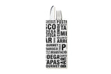 Porte-couverts en papier 11 x 25 cm Gourmet (avec serviette) 800 unités en vrac 