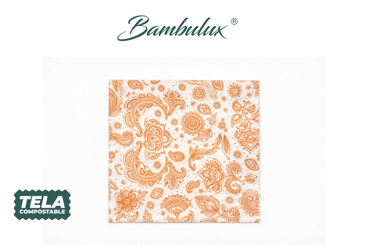 Servilleta Bambulux 48x48cm Deco. Yakarta Terra, 240uds