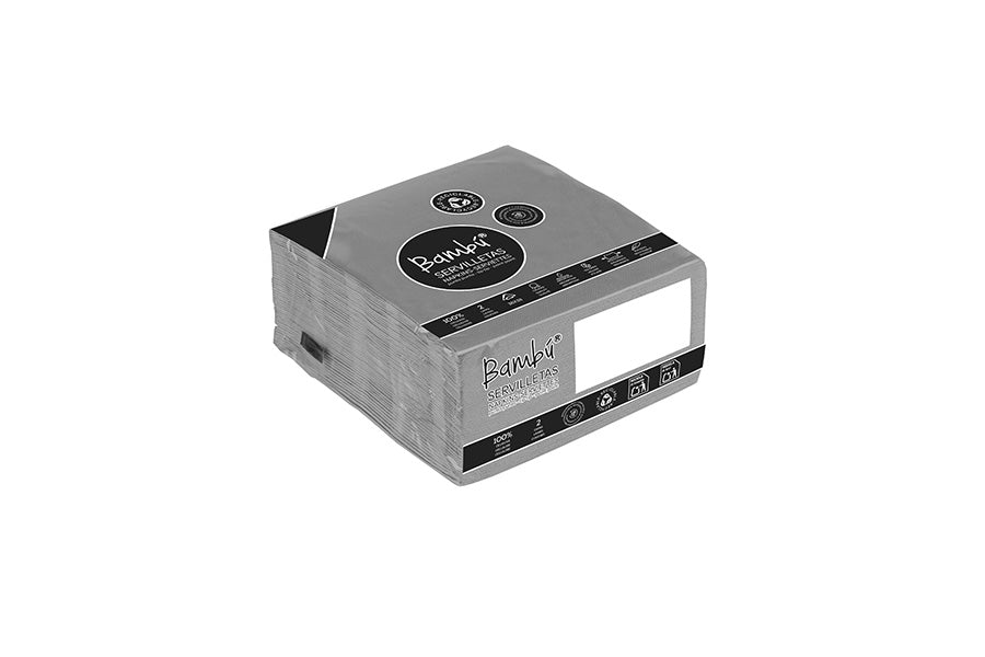 Servilleta 38x38 Punta Punta 50ud. 24 paquets. Gris