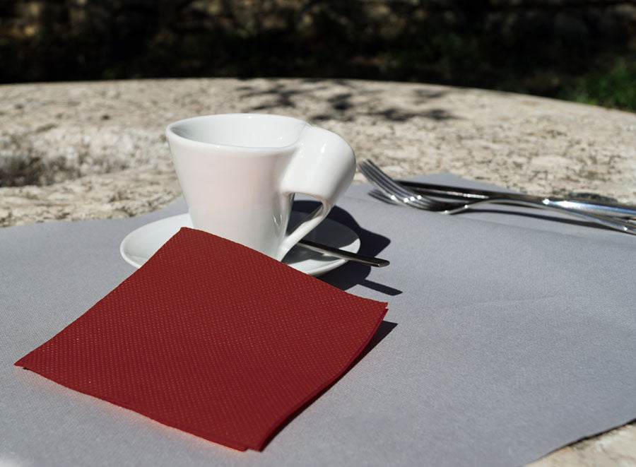 Servilletas Micropunto 20x20cm Burdeos, 100uds 24pq