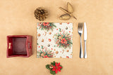 Servilleta Bambulux Imp. Digital 40x40cm Deco. Candy Canes, 50uds