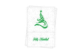 Servilletas Miniservis Sulfito 17x17cm Navidad (Tinta Verde), 100uds 60pq