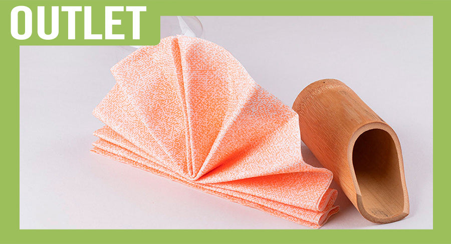 ; Servilleta Bambutex 50x50cm Deco. Esparta Naranja Imp. 2 Caras, 200uds