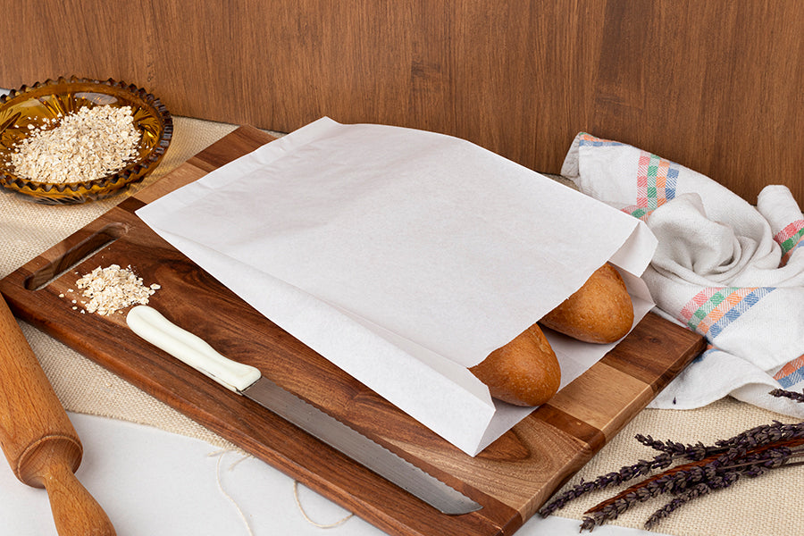Paper Bag 18+7x32cm 40gr. White Standard 1,000 units.