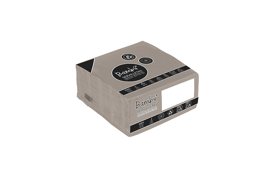 Servilleta 38x38 Punta Punta 50ud. 24paq. Taupe