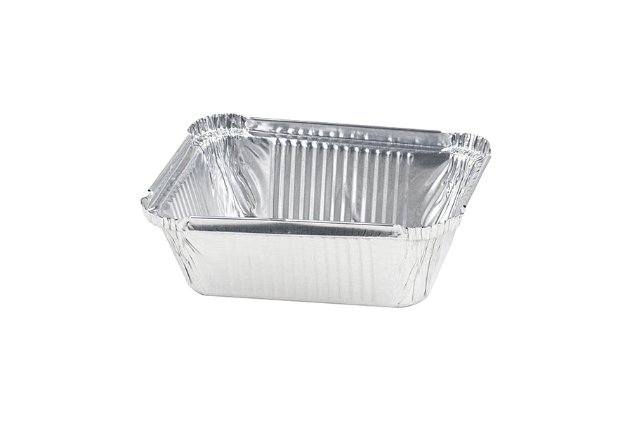 Envase Aluminio Rectangular 470ml, 12pq x 100uds