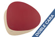 Mantel Polipiel Ovalado 37x43cm Rojo-Crema, 12uds x 12pq