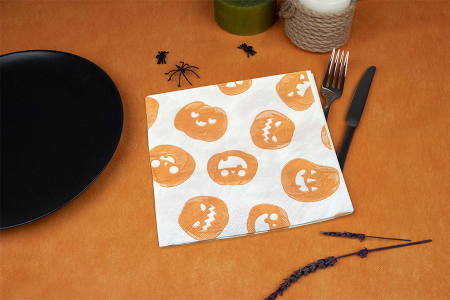 Serv Blanco 2Capas 33x33 100ud 36pq Deco Halloween