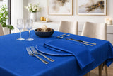 Mantel Tela Raso Satén 100x100cm Color Azul (50% Poliéster / 50% Algodón)