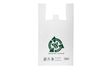 Bolsa Plástico Asa Camiseta 60x70cm 50µm Reciclada 70% Blanca, 20pq x 1kg