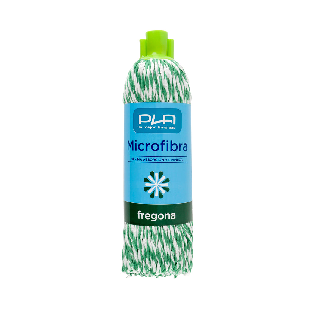 Fregona Trenzada Microfibra Verde, 160gr,
