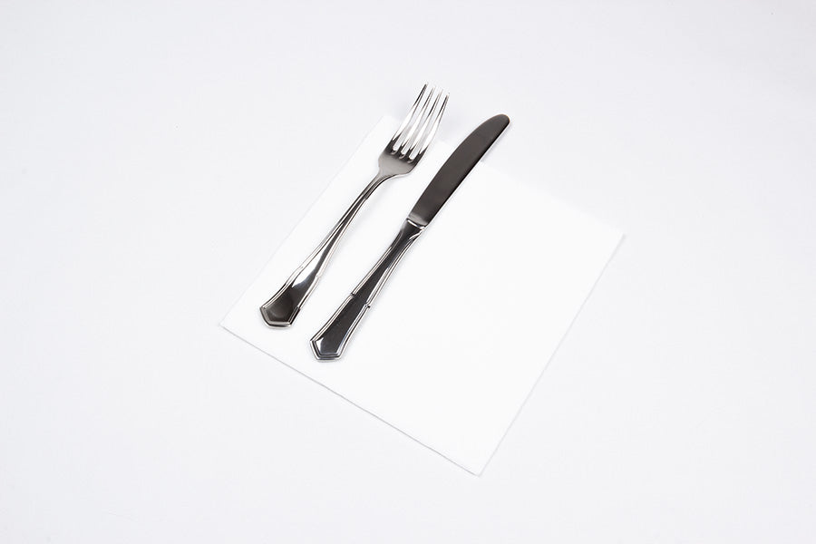 Servilleta Punta Punta 40x40cm Blanca, 50uds 24paq