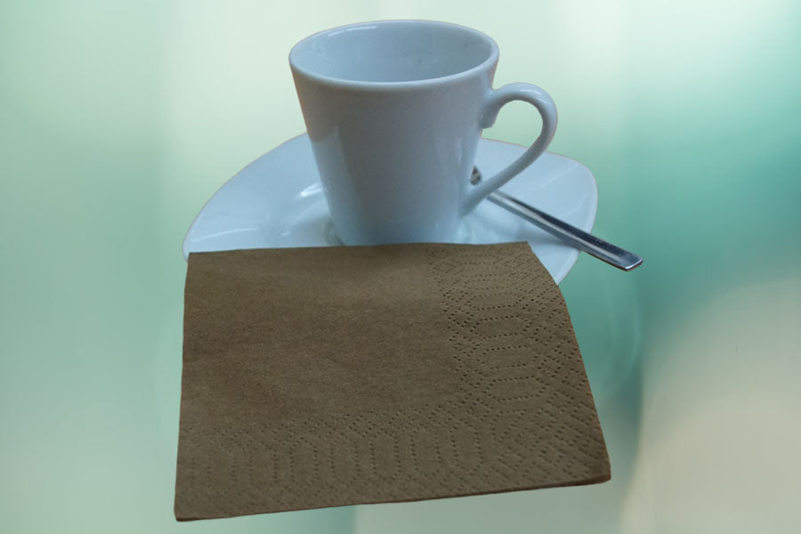 Servilletas 20x20cm Chocolate Cenefa, 100uds 60pq