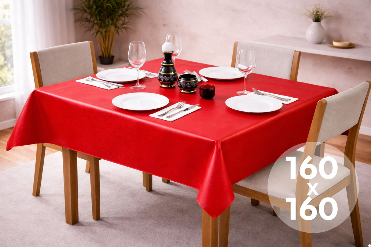 Mantel Extratela Alba Plus 160x160cm Rojo (Confeccionado a 156x156cm)