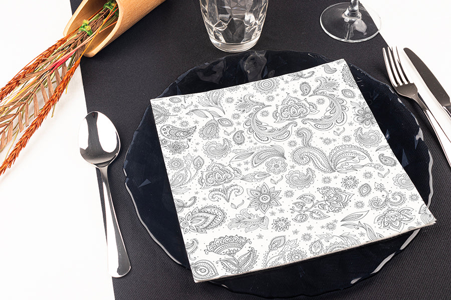Servilleta Bambulux 48x48cm Deco. Yakarta Gris, 240uds