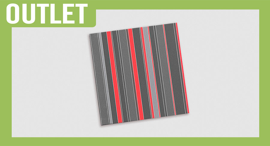 ; Servilleta Air Soft 40x40cm Deco. Linde Rojo/Gris, 600uds