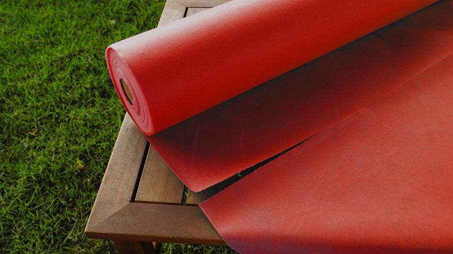 ; Rouleau de manteau Novotex 1x50m Prédécoupé 40cm Rouge OUTLET