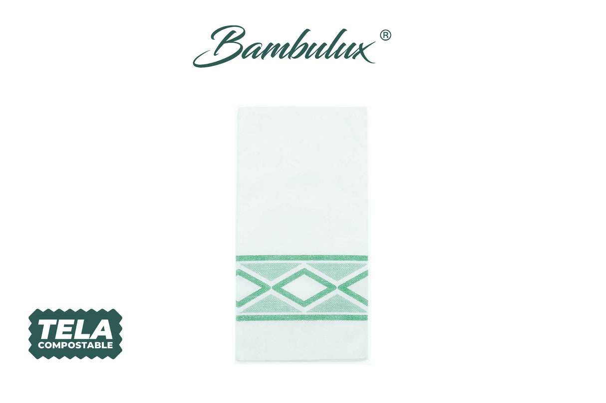 Serv. Bambulux 48x48 Pl. 1/8 300 units. White DL VE Deco. Delfos Green