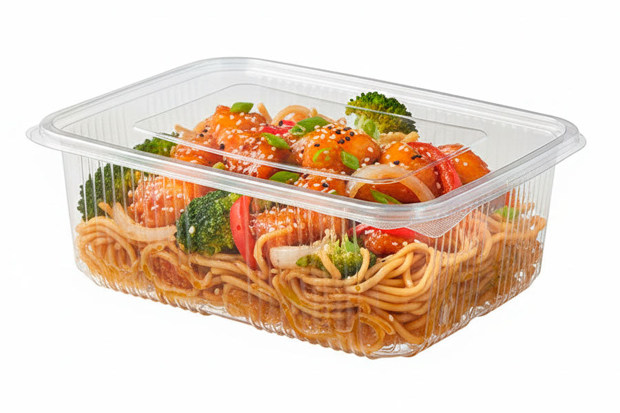 Envase Tapa Bisagra -RPET- 1.750cc. (2pq x 100ud.)