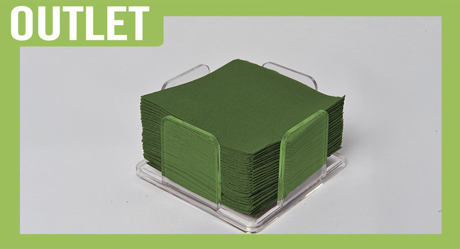 ; Servilletas 20x20cm Verde Cenefa, 100uds 60pq