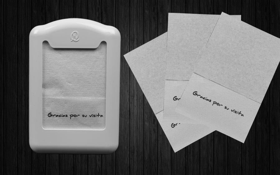 Servilletas Miniservis 17x17cm Blanco Tissue, 100uds 30pq
