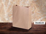 American Kraft Paper Bag 35x18x33cm 90g 250 units