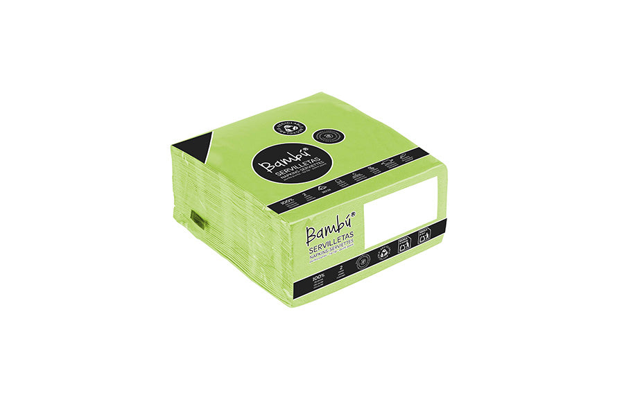 Servilleta Punta Punta 38x38cm Pistacho, 50uds 24paq