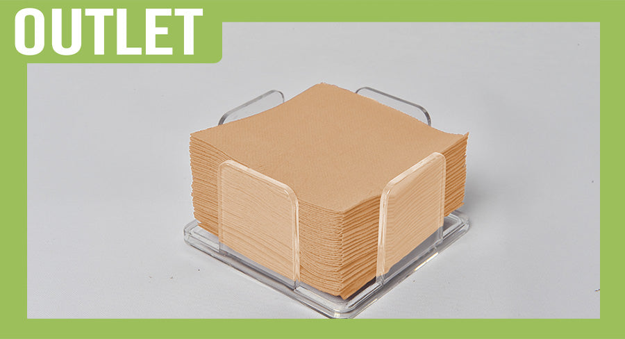 ; Servilletas 20x20cm Salmón Cenefa, 100uds 60pq