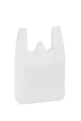 Novotex T-shirt bags, 33+14x60cm, 50g, white, 250 units.