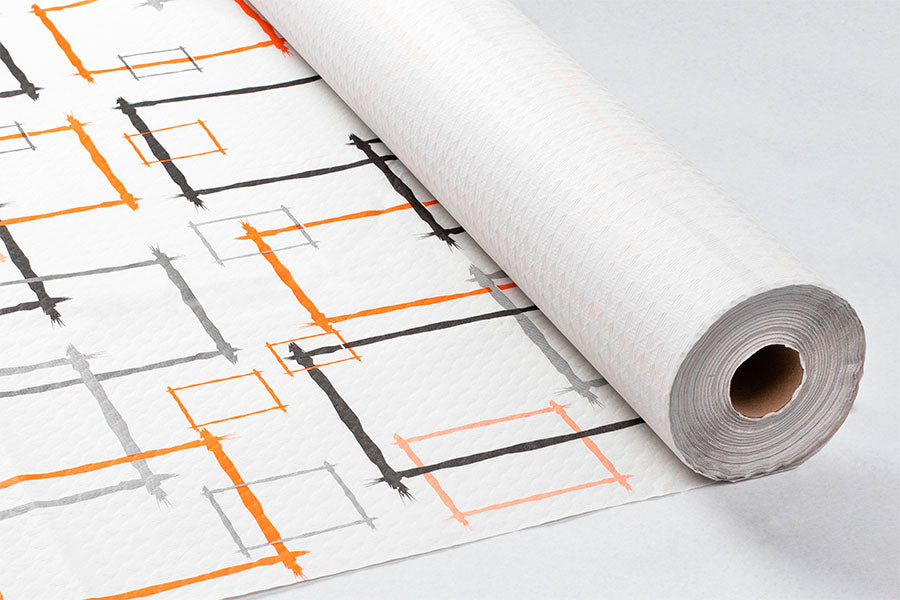 Rollo mantel papel 1,2x100 37gr. Deco. Marcos NA (Naranja)