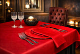 Mantel Tela Raso Satén 150x150cm Color Rojo (50% Poliéster / 50% Algodón)